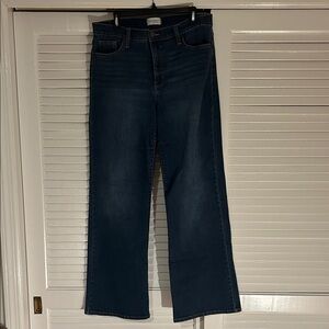 Crown & Ivy Wide Leg Dark Jeans